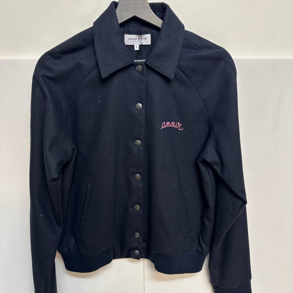 Maison Labiche Amour Pink Lady Jacket - Navy Blue Wool Size M